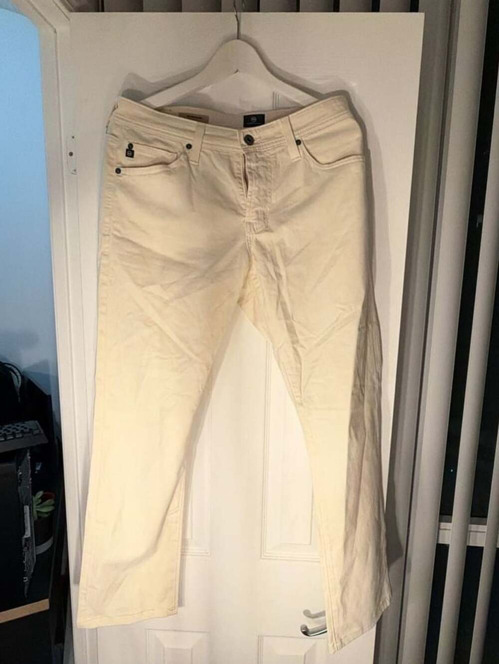 Adriano Goldschmied The Graduate Tailored Leg Pants Ivory 30x32